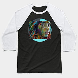 Fantasy Indian Headdress Baseball T-Shirt